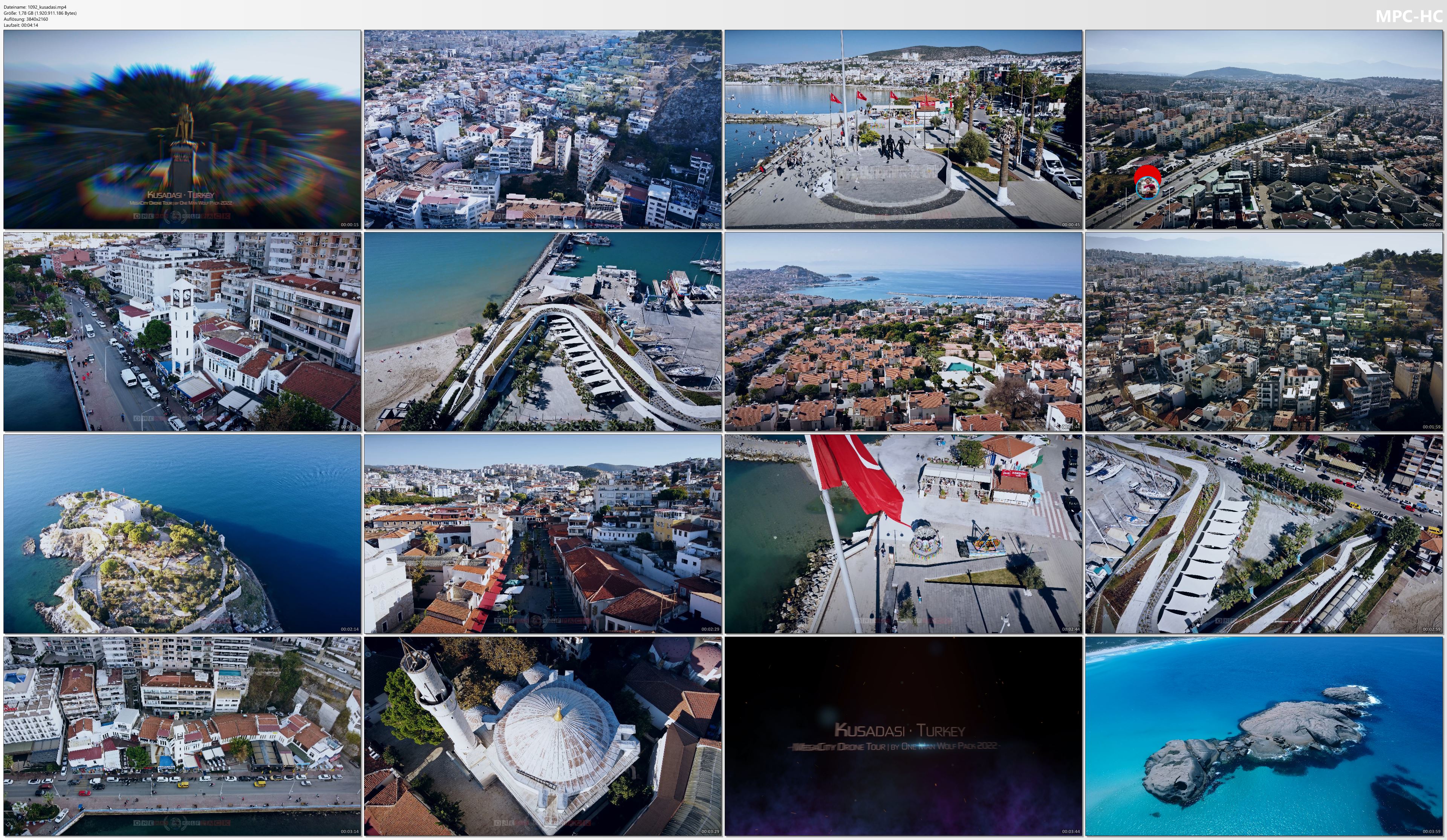 Drone Pictures from Video 【4K】Kusadasi from Above | TURKEY 2022 | Cinematic Wolf Aerial™ Drone Film