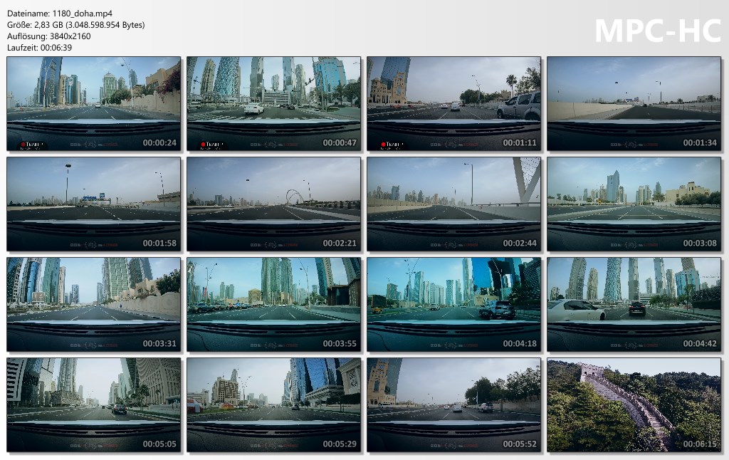  Pictures from Video 【4K 60fps】RELAXATION FILM: «Driving in Doha (Capital of Qatar)» Ultra HD (for 2160p Ambient TV)