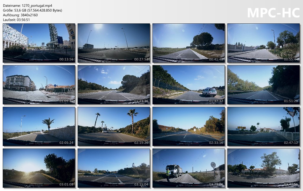  Pictures from Video 【4K 60fps】4 HOUR RELAXATION FILM: «Driving in Portugal (Europe)» Ultra HD UHD 2160p Ambient TV