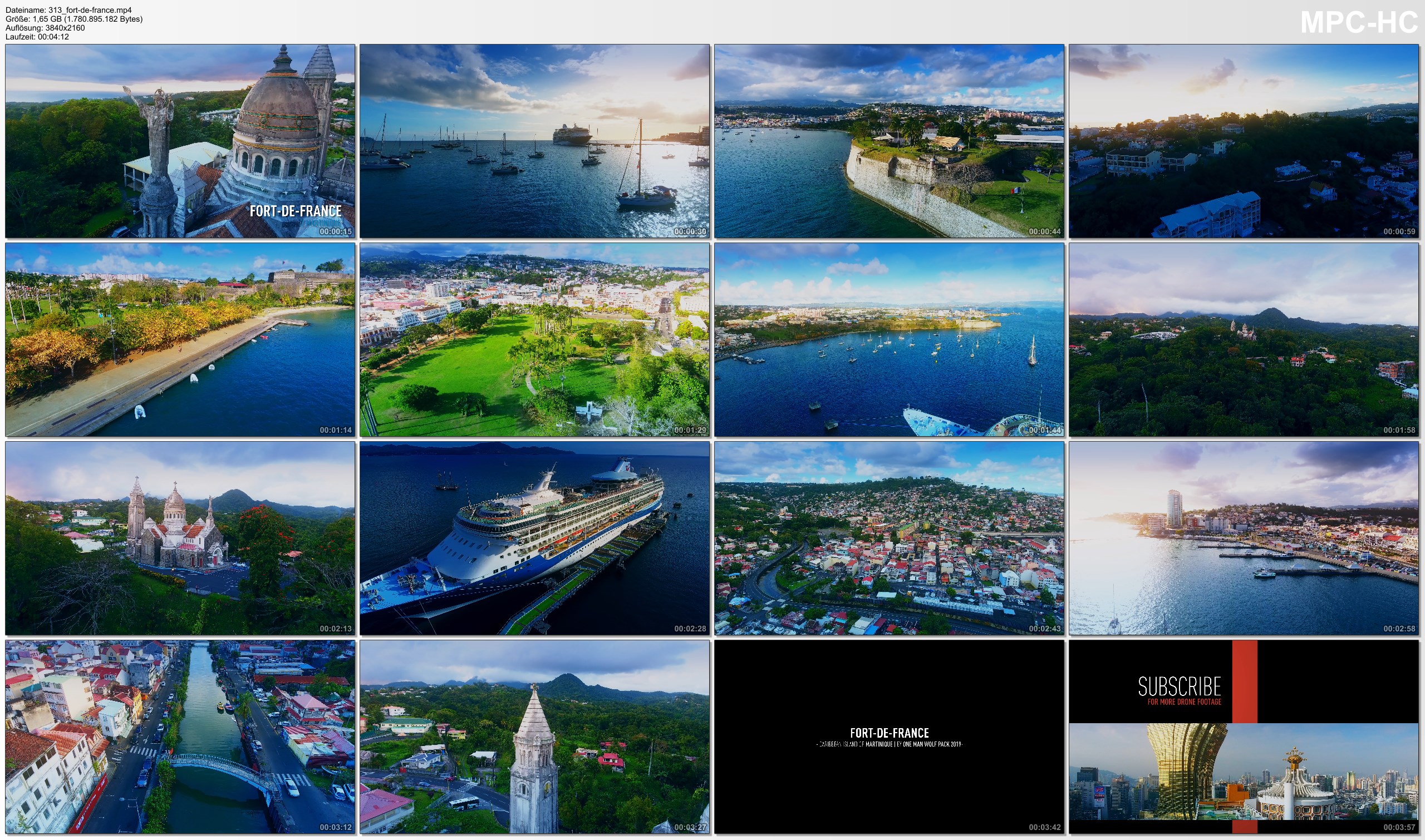 Drone Pictures from Video 【4K】Drone Footage | Fort-de-France - Capital of Caribbean Martinique 2019 ..:: Cinematic Aerial Film