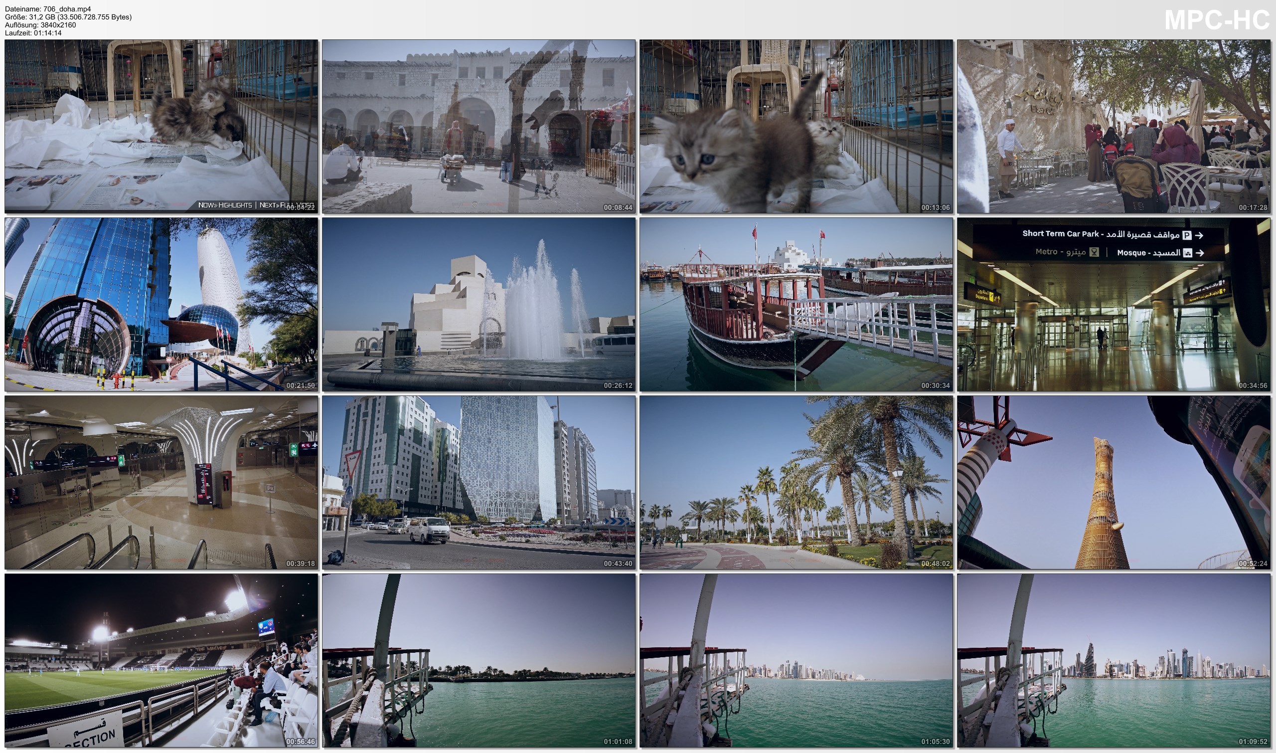  Pictures from Video 【4K】Virtual Walking Tour | Doha - QATAR 2020 with Street Sounds | UltraHD Travel Video الدوحة‎