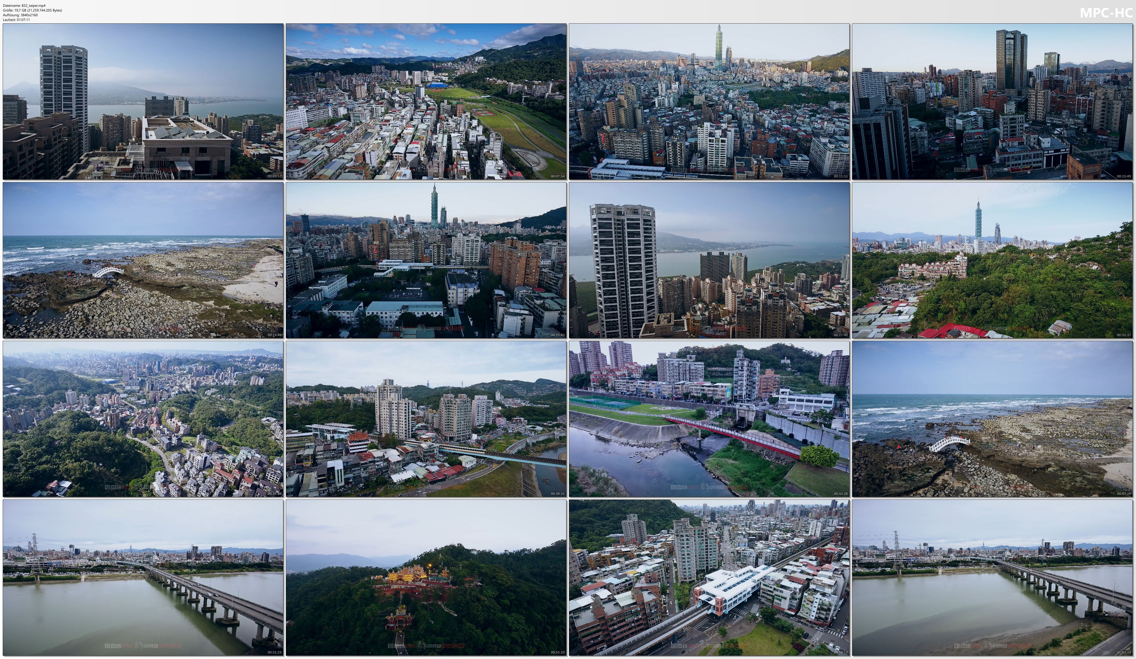 Drone Pictures from Video 【4K】1 HOUR DRONE FILM: «Taipei - Capital of Taiwan» || Ultra HD | Chillout (2160p Ambient UHD TV)