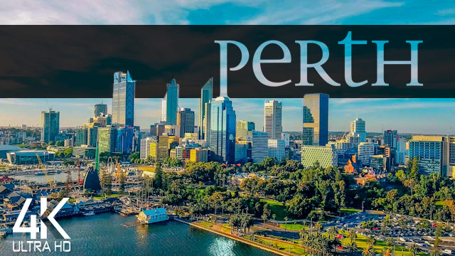 【4K】½ HOUR DRONE FILM: «This is Perth» | Western Australia | Relaxation Music
