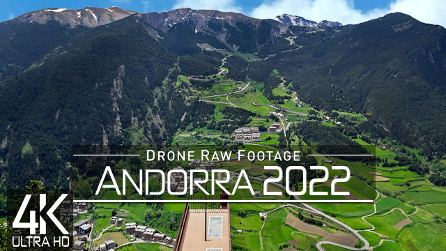 【4K】Drone RAW Footage | This is ANDORRA 2022 | Andorra la Vella | UltraHD Stock Video