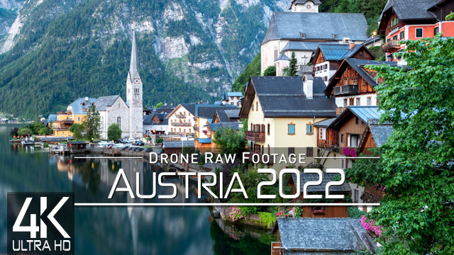 【4K】Drone RAW Footage | This is AUSTRIA 2022 | Hallstatt | Lake Wolfgang & More | UltraHD Stock