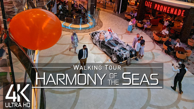 【4K】VIRTUAL WALKING TOUR: «Harmony of the Seas - Royal Caribbean» ORIGINAL SOUNDS | NO COMMENT