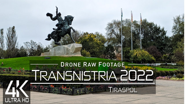 【4K】Drone RAW Footage | This is TRANSNISTRIA 2022 | Capital City TIRASPOL | UltraHD Stock Video