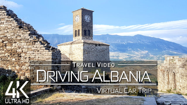 【4K 60fps】1 ¾ HOUR RELAXATION FILM: «Driving in Albania (Balkans)» Ultra HD (for 2160p AmbientTV)
