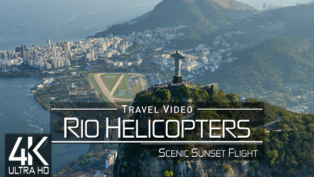 【4K】Rio de Janeiro from Above | SCENIC SUNSET HELICOPTER FLIGHT 2022 | Fly with Rio Helicopters