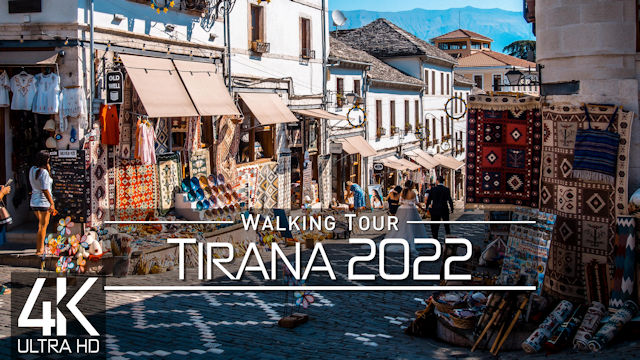 【4K 60fps】VIRTUAL WALKING TOUR: «Tirana - Albania 2022» | ORIGINAL SOUNDS | NO COMMENT ASMR