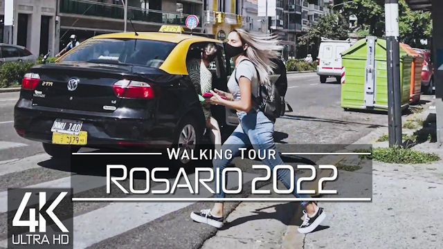 【4K 60fps】VIRTUAL WALKING TOUR: «Rosario - Argentina 2022» | ORIGINAL SOUNDS | NO COMMENT ASMR