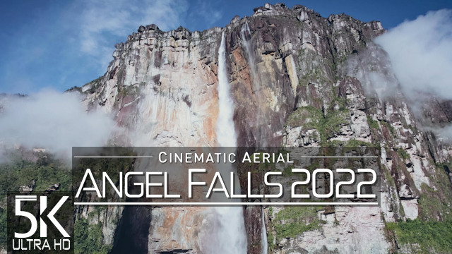 【5K】Angel Falls from Above | WORLDS TALLEST WATERFALL 2022 | Venezuela Cinematic Wolf Aerial™ Drone