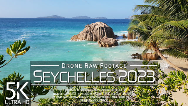 【5K】Drone RAW Footage | These are the SEYCHELLES 2023 | Mahe | La Digue & More UltraHD Stock Video