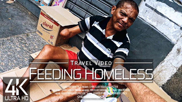 【4K】Feeding the Homeless in Rio de Janeiro (Brazil) | CHRISTMAS 2022 | Part 3 | UltraHD Video