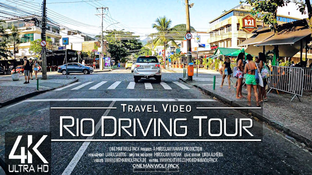【4K 60fps】1 HOUR RELAXATION FILM: «Motorbike in Rio de Janeiro (Brazil)» Ultra HD UHD AmbientTV