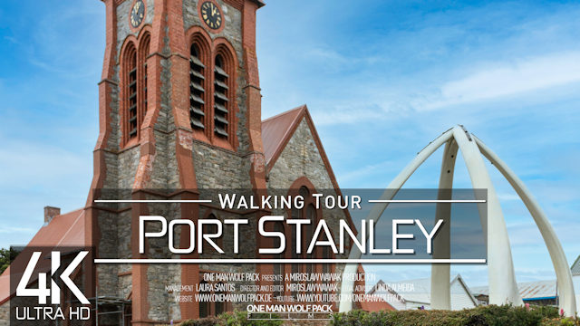 【4K 60fps】VIRTUAL WALKING TOUR: «Stanley - Falkland Islands 2023» | ORIGINAL SOUNDS UHD ASMR