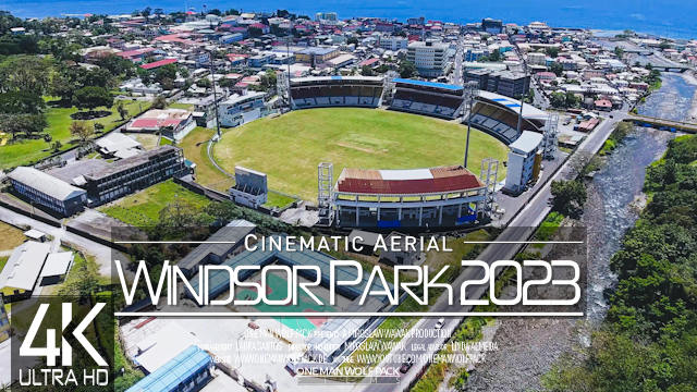 【4K】Windsor Park Cricket Stadium from Above | DOMINICA 2023 West Indies | Cinematic Aerial™ Drone
