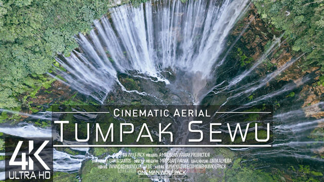 【4K】THE MAJESTIC TUMPAK SEWU WATERFALL | Java - INDONESIA 2023 | Cinematic Wolf Aerial™ Drone Film