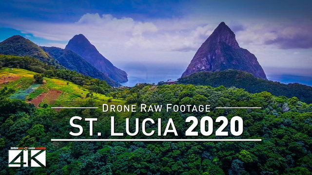 【4K】Drone RAW Footage | This is SAINT LUCIA 2020 | Castries | Soufriere and More UltraHD Stock Video