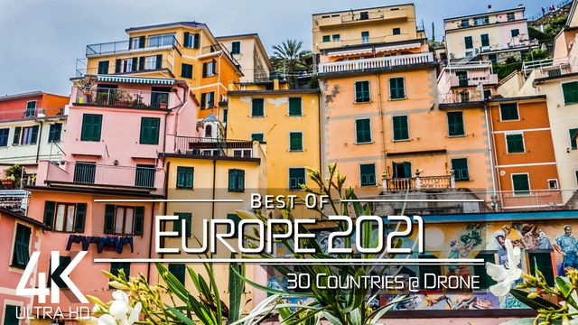 【4K】The Beauty of EUROPE in 96 Minutes 2021 | Ultra HD | Chillout Music (2160p Ambient UHD TV)