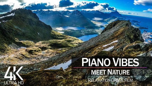 【4K】1 HOUR DRONE FILM: «Piano Vibes meet Nature» Ultra HD (for 2160p Ambient UHD TV)