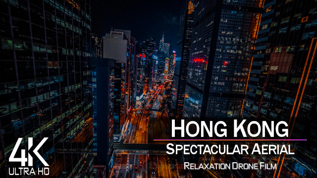 【4K】3 HOUR DRONE FILM: «Hong Kong» | Ultra HD | Lo-Fi Beats Music (for 2160p Ambient UHD TV)