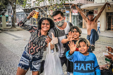 Feeding Homeless in Rio de Janeiro