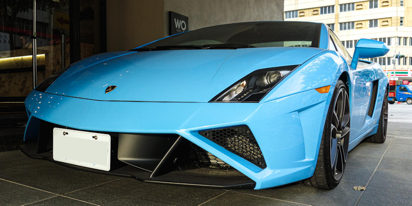 Lamborghini in Kaohsiung — the brand the defendant rides through Andorra, built on YouTube millions partly generated by other people’s work. © One Man Wolf Pack