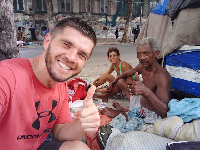Miroslaw Wawak supporting the Homeless of Rio de Janeiro | February 23, 2024