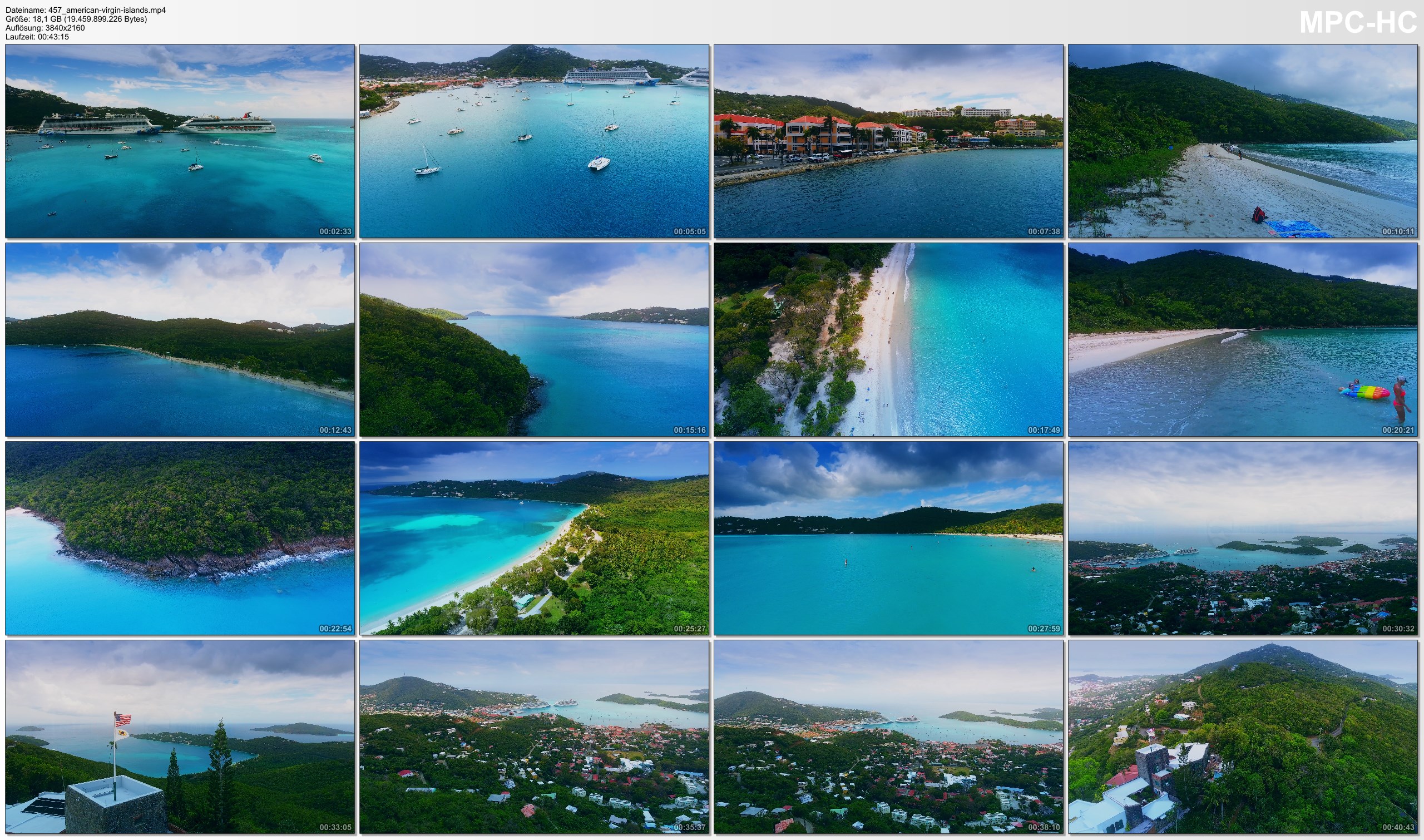 Drone Pictures from Video 【4K】Drone RAW Footage | These are the AMERICAN VIRGIN ISLANDS 2020 | U.S. Thomas UltraHD Stock Video