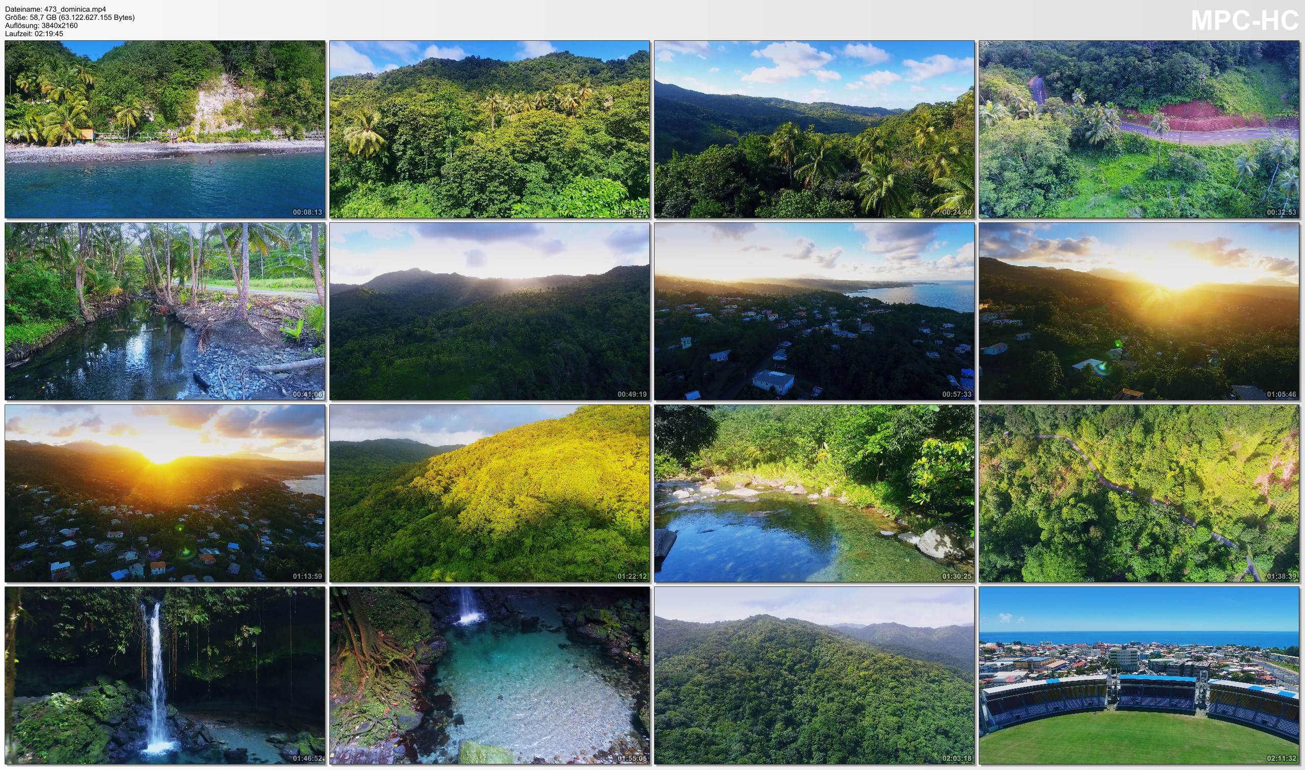 Drone Pictures from Video 【4K】Drone RAW Footage | This is DOMINICA 2020 | Caribbean | Roseau and More | UltraHD Stock Video