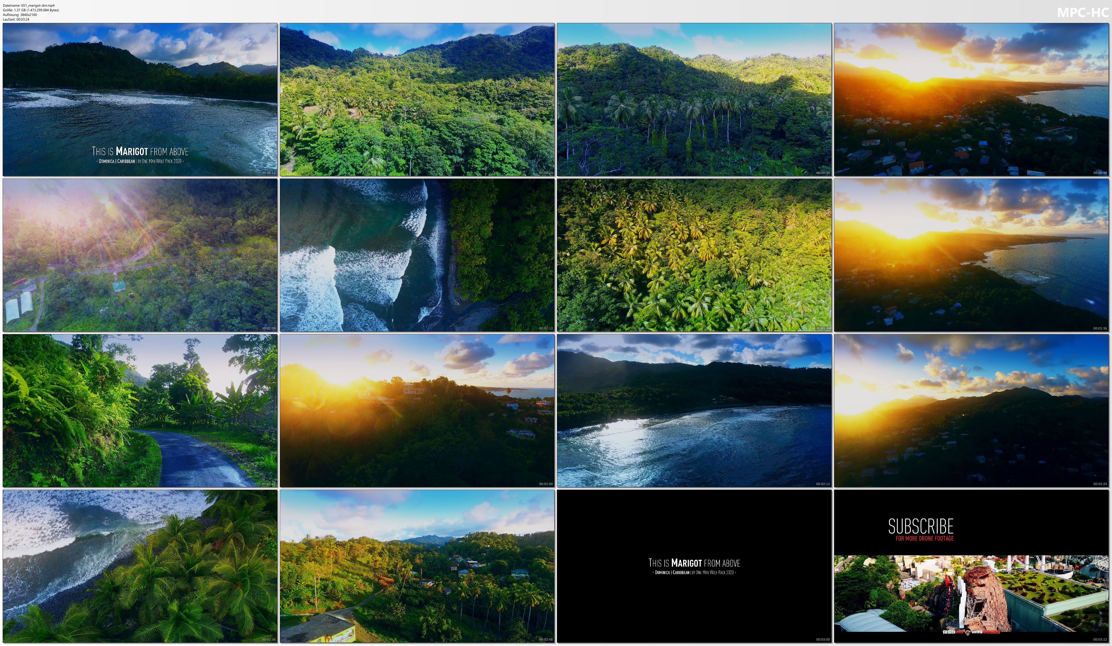 Drone Pictures from Video 【4K】Dominica from Above - MOST BEAUTIFUL SUNSET OF THE CARIBBEAN