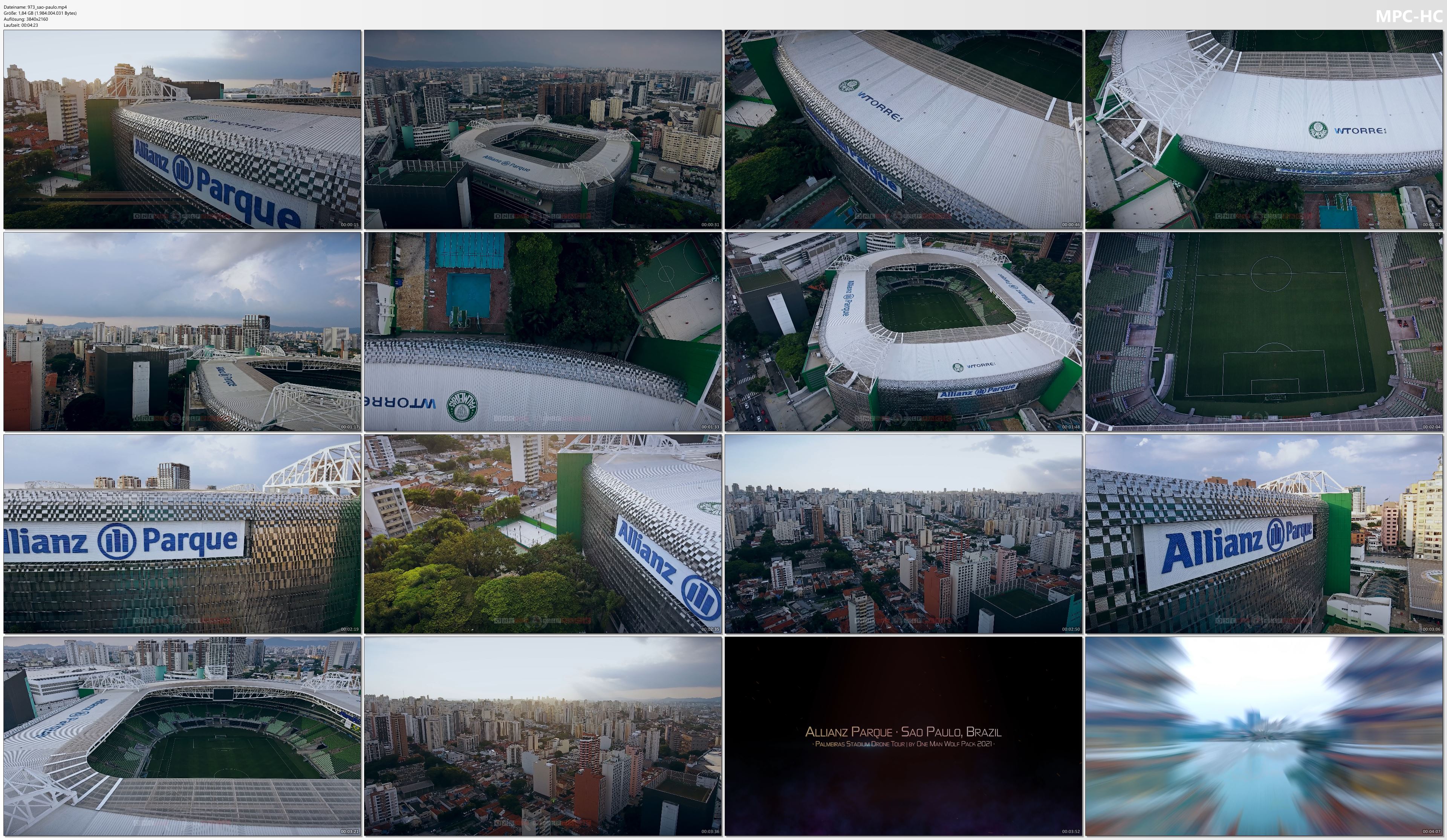 Drone Pictures from Video 【4K】Allianz Parque from Above | BRAZIL 2021 | Palmeiras Sao Paulo Cinematic Wolf Aerial™ Drone