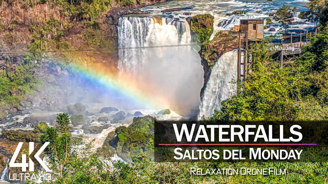 【4K】Saltos del Monday from Above | Most beautiful WATERFALLS of PARAGUAY | Cinematic Wolf Aerial™