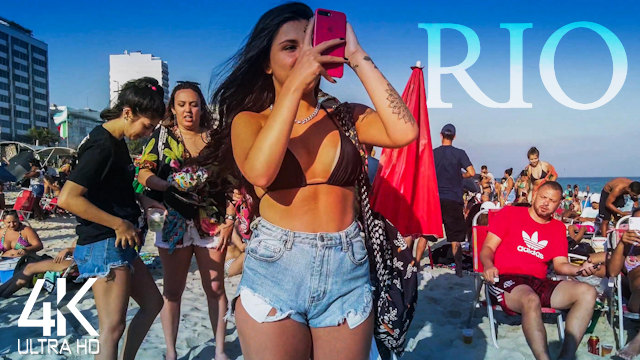 【4K 60fps】RIO BEACH PARTY SATURDAY: «Leblon & Ipanema - Brazil 2021» | Original Sound UHD