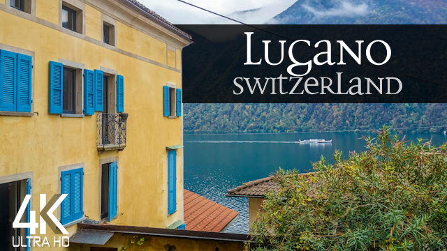 【4K】¼ HOUR DRONE FILM: «Lake Lugano & Gandria» | Ultra HD | Relaxation Music