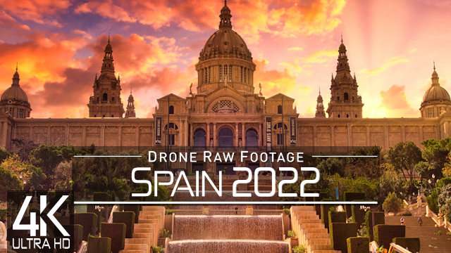 【4K】Drone RAW Footage | This is SPAIN 2022 | Barcelona | Tenerife & More | UltraHD Stock