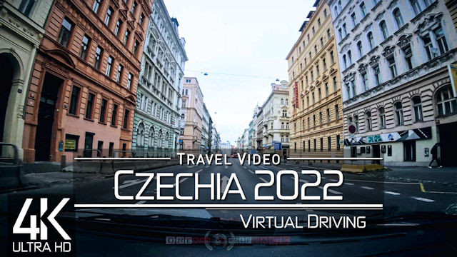 【4K 60fps】½ HOUR RELAXATION FILM: «Driving in Prague (Czechia)» Ultra HD UHD 2160p Ambient TV