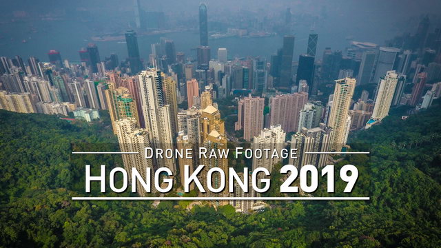 【4K】Drone RAW Footage | HONG KONG 2019 | UltraHD Stock Video