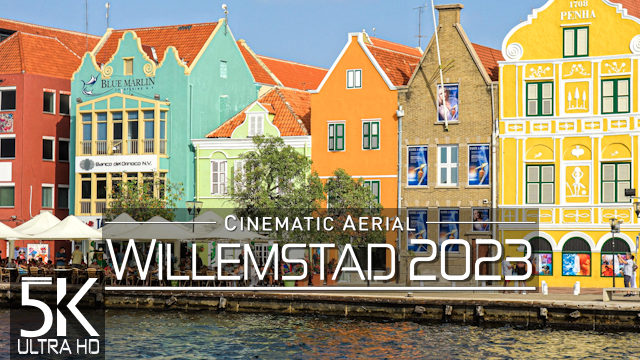 【5K】Willemstad from Above | Capital of CURACAO 2023 | Cinematic Wolf Aerial™ Drone Film