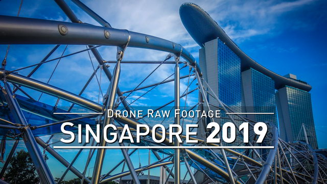 【4K】Drone RAW Footage | SINGAPORE 2019 | UltraHD Stock Video