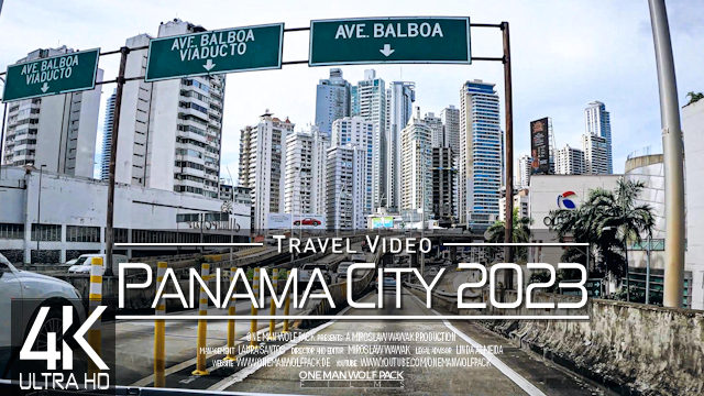 【4K 60fps】2 HOUR RELAXATION FILM: «Driving in Panama City (Panamá)» Ultra HD UHD 2160p Ambient