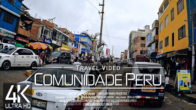 【4K 60fps】½ HOUR RELAXATION FILM: «Driving in a COMUNIDADE in LIMA (Peru)» Ultra HD UHD 2160p