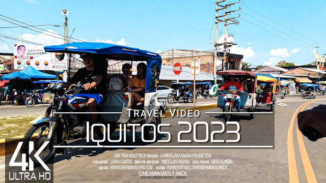 【4K 60fps】1 ¼ HOUR RELAXATION FILM: «Driving in Iquitos (Peru)» Ultra HD UHD Tuk Tuk Ambient TV