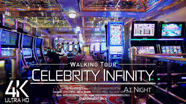 【4K 60fps】VIRTUAL NIGHT WALKING TOUR: «The CELEBRITY INFINITY - Cruise Ship 2023» UHD ASMR