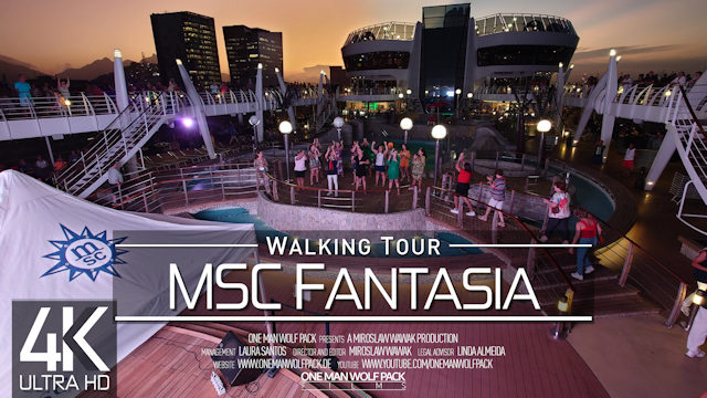 【4K 60fps】VIRTUAL WALKING TOUR: «The MSC FANTASIA - Cruise Ship 2023» | NO COMMENT UHD ASMR