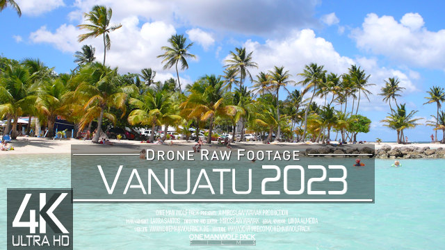 【4K】Drone RAW Footage | This is VANUATU 2023 | Port Vila | Champagne Beach | UltraHD Stock Video