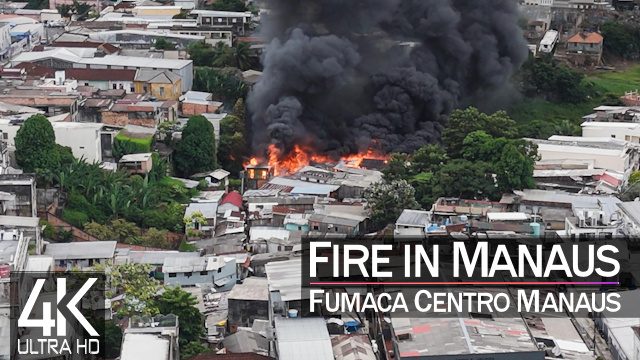 【4K】Drone Captures Huge Fire in Centro MANAUS Brazil | AMAZONAS 2024 | Cinematic Wolf Aerial™ Film