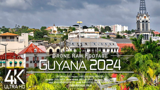 【4K】Drone RAW Footage | This is GUYANA 2024 | Georgetown & More | UltraHD Stock Video