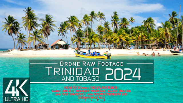 【4K】Drone RAW Footage | This is TRINIDAD AND TOBAGO 2024|Port of Spain & More|UltraHD Stock Video